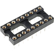 TRS-18, панелька для микросхем DIP 18 контактов узкая (126-318RG)