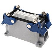 EBM16PD24, Розетка, 4-фиксатора, 2 боковых ввода, 16 полюсов, 16А