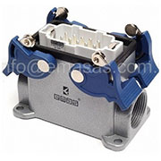 EBM10FD14, Вилка, 4-фиксатора, боковой ввод, для панели, 10 полюсов, 16А