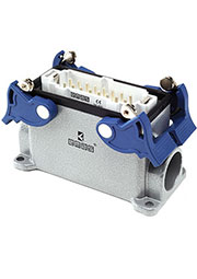 EBM16FD24, Вилка, 4-фиксатора, 2-боковых ввода, 16 полюсов, 16А