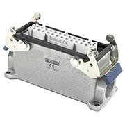 EBM24PD24, Розетка, 4-фиксатора, 2 ввода, для панели, 24 полюса, 16А