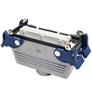 EBM24PU34, Кожух с гнездом,24 полюса, 16А, верхний ввод, 4 фиксатора