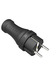 EKS116F, Вилка в резиновом корпусе 1*16A.