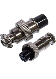 GX12M-4A, розетка на кабель М12 4 контакта (GX16 12M-4A)