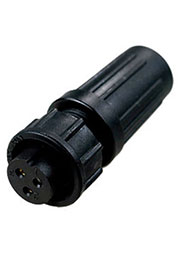 PY07-3T, розетка на кабель пластик. IP67 3 контакта 4А 250В