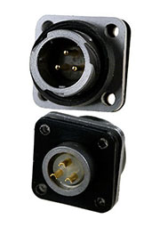 FQ14-3Z-8S, вилка на корпус герметичн. IP67 3 контакта 10А 500В