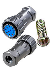 FQ24-10T-10, розетка на кабель герметичн. IP67 10 контактов 25А 500В