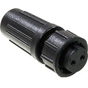 PY07-2T, розетка на кабель пластик. IP67 2 контакта 4А 250В