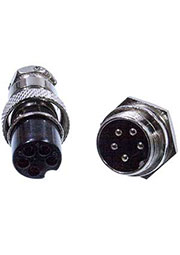 GX16 16M-5, круглый разъем 5 контактов вилка и розетка d16мм