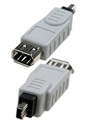 6-094, переход IEEE 1394 4p "шт" - IEEE 1394 6p "гн"