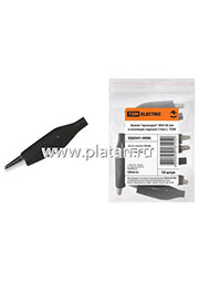 SQ0541-0006, Зажим "крокодил" ЗКИ 10А 56мм в изоляции черный (10шт)