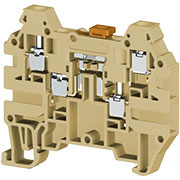 AVK2,5CCA (бежевый), 324930 Клеммник 4-х выводной с размыкателем, 2,5 мм.кв.