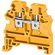 AVK4 RD (желтый), 304213RP Клеммник на DIN-рейку 4мм.кв.