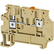 AVK4A (бежевый), 304389 Клеммник 2-х выводной с размыкателем, 4 мм.кв.