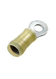 35108-0, PIDG наконечник кольцевой изолированный М4 желтый на провод 3-6мм2