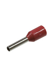 НШВИ1.0 8, втулочный наконечник на провод 1мм2 L8мм (DN01008) красный