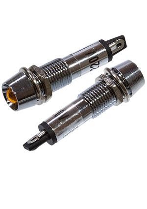 XD8-1-Y-24VDC, светодиод с держателем желтый 8мм 24VDC