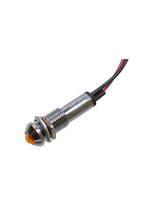 XD8-2W-Y-03VDC, Светодиод с держателем желтый 8мм 3VDC