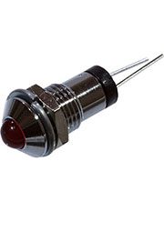 H9+B5135 red, Светодиод красный 5мм с держателем на панель М8 LA05W/I