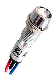 N-XD8-1W-B, лампа неоновая с держателем синяя 24VDC