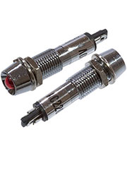 XD8-1-R 220V, светодиод с держателем 8мм 220VAC красный