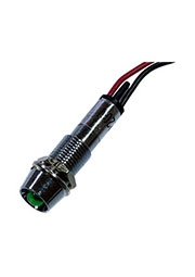 XD8-1W-G 220V, светодиодная лампа зеленая 220VAC на провод