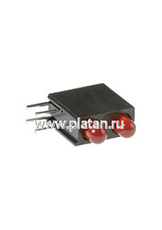 L-7104EB/2ID, 2 светодиода красных 60  d=3мм 20мКд 625нМ