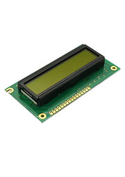 WH1602A-YYK-CTK#, ЖКИ симв, 16х2, подсв. Ж-З, инд. Ж-З