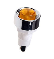 8U-CA-12N(Y) W/S, лампа неоновая Ф12 желтая (без лампочки)