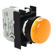 B030XS, Арматура сигнальная желтая для неоновой лампы (без лампы)