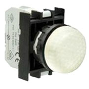 B0B0XB, Арматура сигнальная белая со светодиодом 100-200 В перем. тока