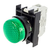 B0Y0XY, Арматура сигнальная зеленая со светодиодом 100-200 В перем. тока