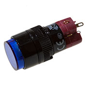 D16LAR1-1ab0B, кнопка с фиксацией 250В 5А, синяя