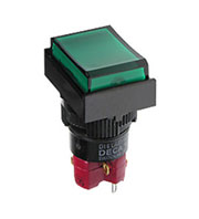 D16LMT1-1ABKG, кнопка без фикс. 250В/5А, LED подсветка 24В