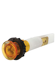 S102NS, Сигнальная арматура 10мм желтая с зажим. MS и  с неон. лампой