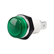 S140NY1, Сигнальная арматура 14мм зеленая с лампой 12В