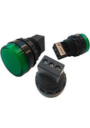 СКЛ14Н-Л-2-220, Лампа полупроводниковая коммутаторная зеленая 220В d22мм (AD22DS)