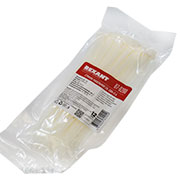 07-0200, Хомут-стяжка кабельная нейлоновая 200 x3,6мм, белая, упаковка 100 шт.