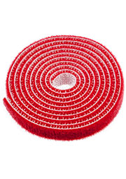 HL-Red 10mm, Хомут липучка велькро красный 10мм длина 1м