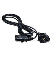 PC186-10, кабель питания с заземлением EURO 3x0.55мм2,   3м черный