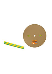 SQ0518-0024, термоусадочная трубка ТУТ 12/6 желто-зеленая 2:1