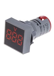 AD101-22VMS, цифровой вольтметр 12-500В 22мм красный