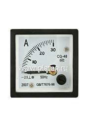 57905, Амперметр 30А (48х48) без шунта