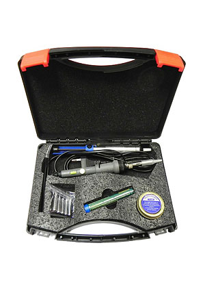 ELEMENT 947-III, Набор для пайки (паяльник 220В, оловоотсос, пинцет, очиститель)