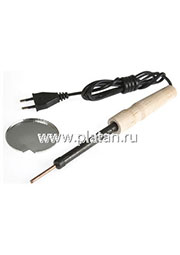 ЭПЦН (220В,18Вт), o 4 мм, Паяльник нихромовый нагреватель, деревянная ручка