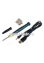 12-0180, Паяльник мини, USB-5В/8Вт, керамич. нагреватель