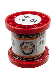 Припой ПОС40 ПРВ 0.8мм  катушка 100г