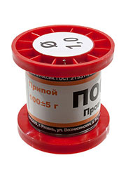 Припой ПОС40 ПРВ 1.0мм  катушка 100г