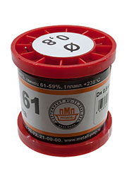 Припой ПОС61 ПРВ 0.8мм катушка 200г