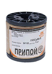 Припой ПОСУ95-5 ПРВ 3.0мм  катушка 1кг, Pb Free